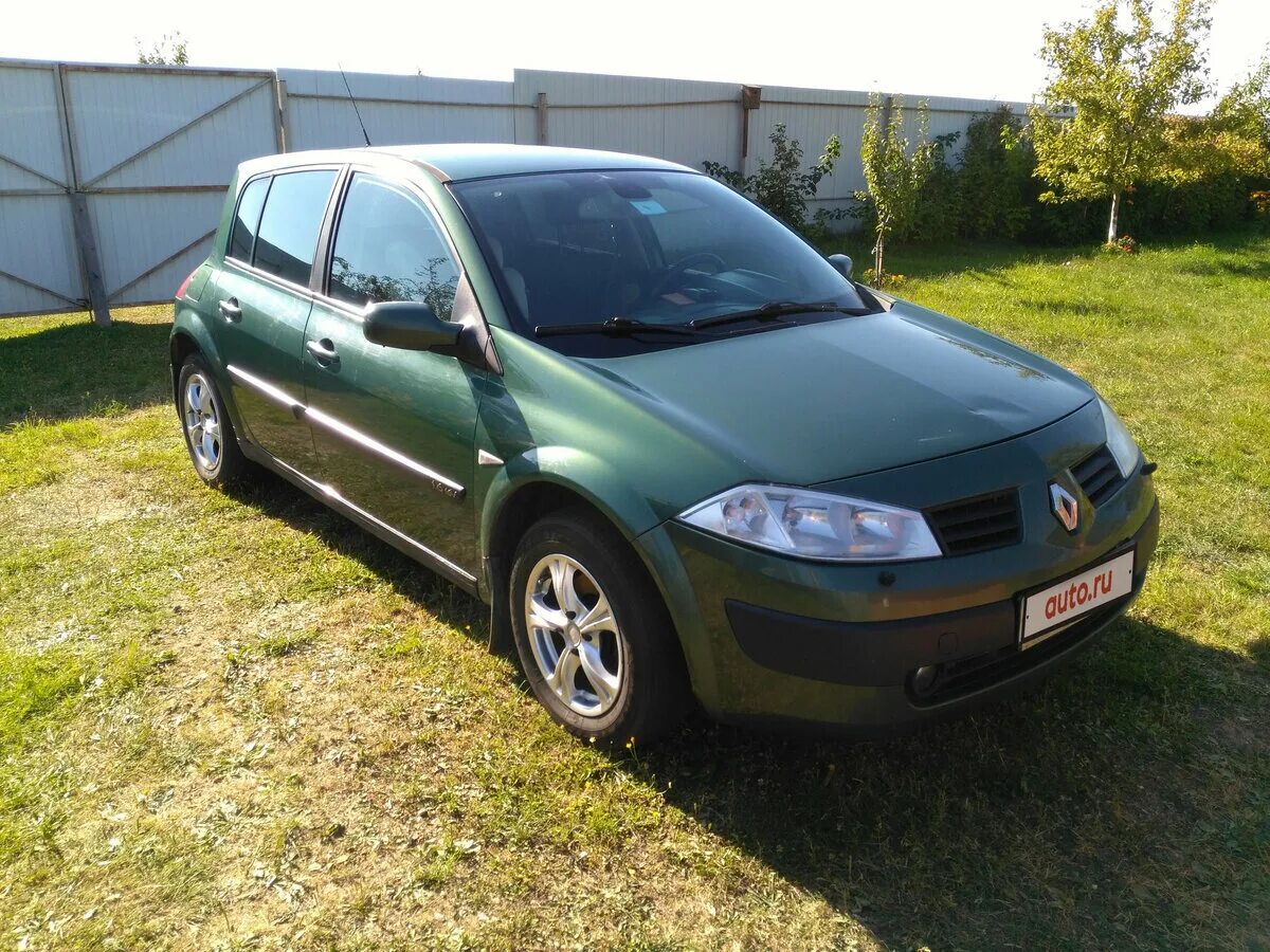 Рено меган 2003 года фото Купить б/у Renault Megane II 1.6 MT (115 л.с.) бензин механика во Владимире: зел