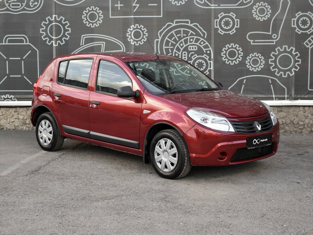 Купить б/у Renault Sandero I 1.6 MT (84 л.с.) бензин механика в Липецке: синий Р