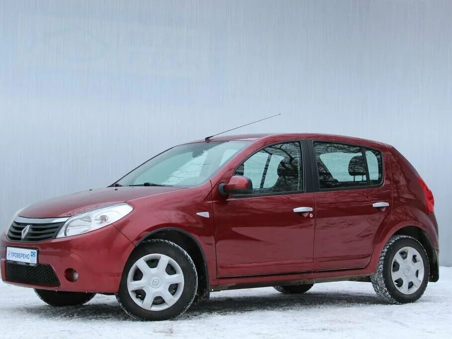 Рено сандеро 1.6 фото Купить б/у Renault Sandero I 1.6 MT (84 л.с.) бензин механика в Москве: красный 