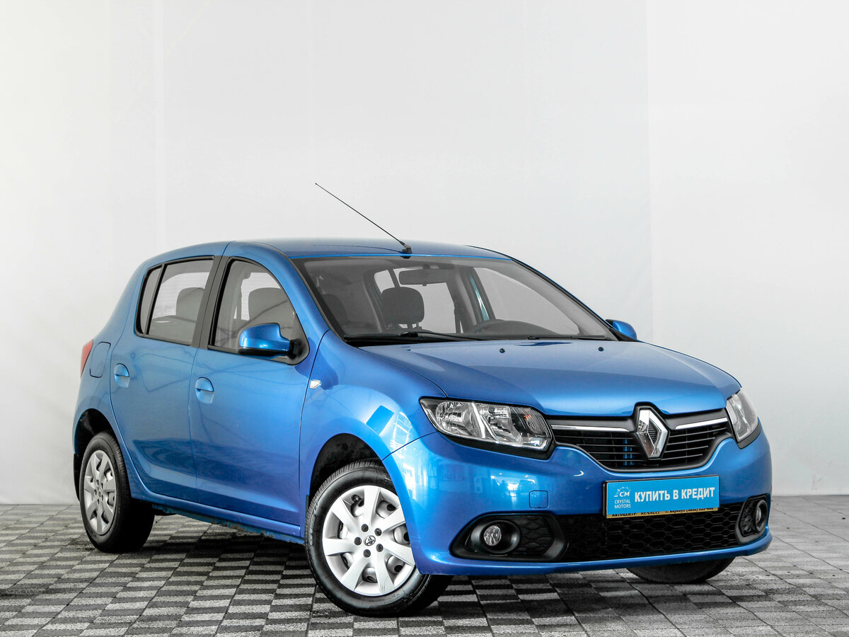 Рено сандеро 2014 фото Купить б/у Renault Sandero II 1.6 MT (82 л.с.) бензин механика в Барнауле: синий