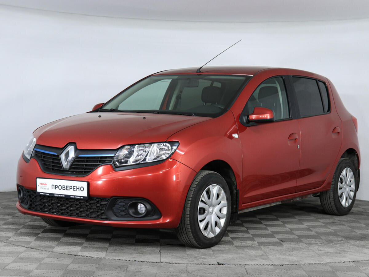 Рено сандеро 2014 фото Купить б/у Renault Sandero II 1.6 MT (82 л.с.) бензин механика в Химках: красный