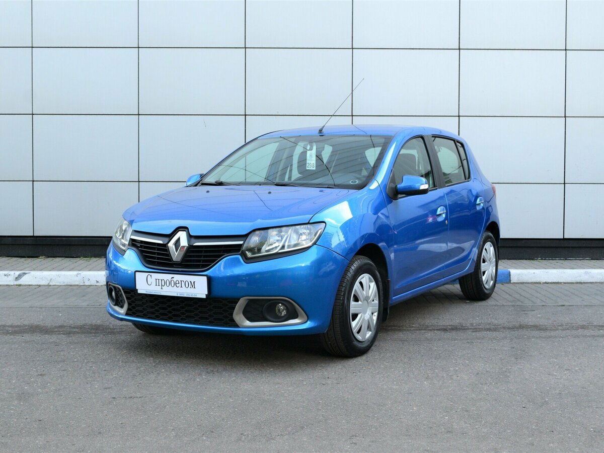 Рено сандеро 2016 фото Купить б/у Renault Sandero II 1.6 MT (82 л.с.) бензин механика в Москве: синий Р