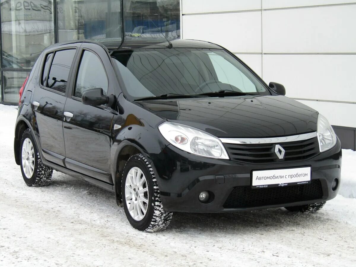 Рено сандеро черный фото Купить б/у Renault Sandero I 1.6 AT (103 л.с.) бензин автомат в Новокузнецке: чё