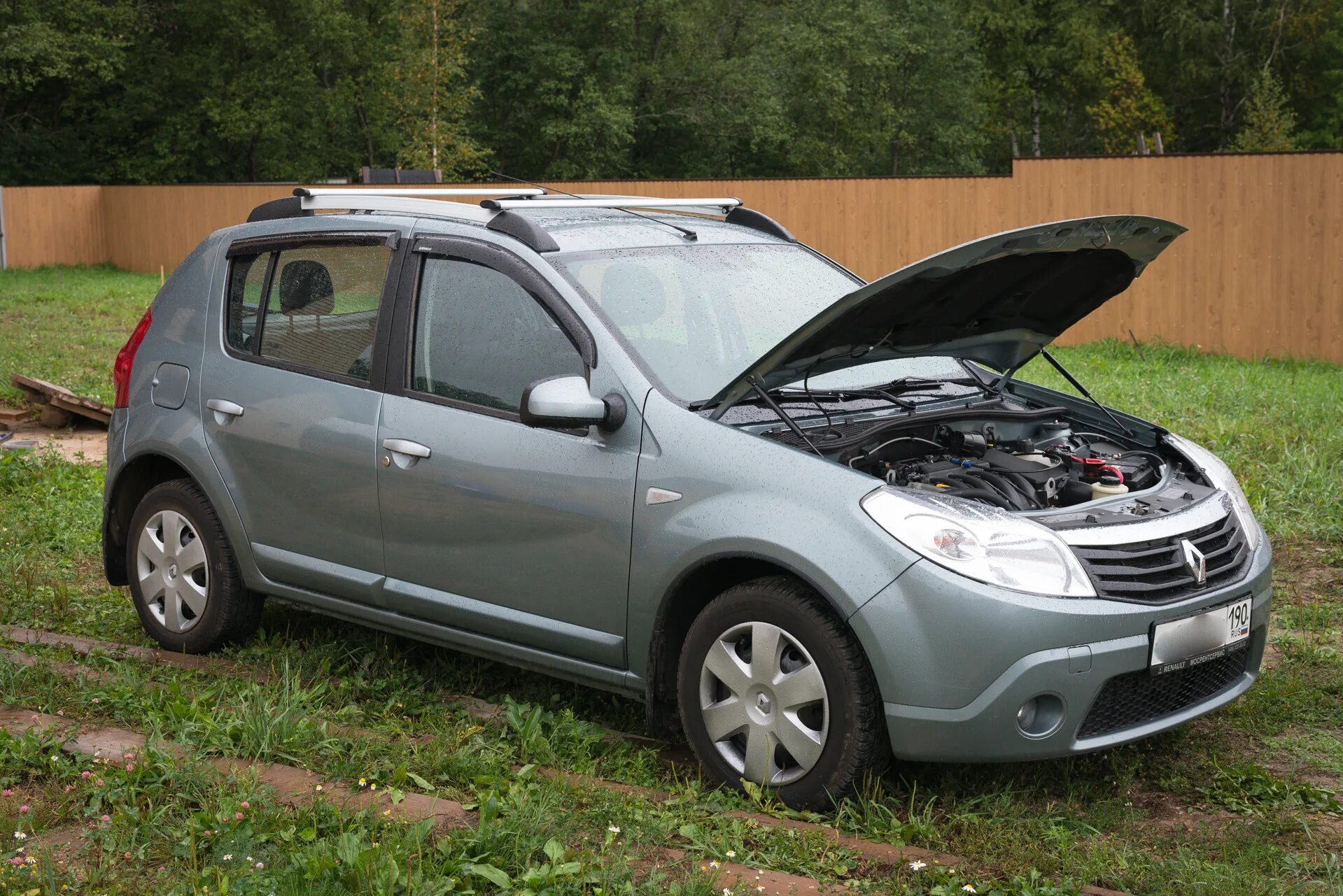 Рено сандеро дача фото Упоры капота, подлокотник, просто фото - Renault Sandero 1G, 1,6 л, 2011 года фо