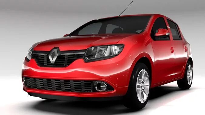 Рено сандеро фото спереди Renault Sandero 2015 3D model CGTrader