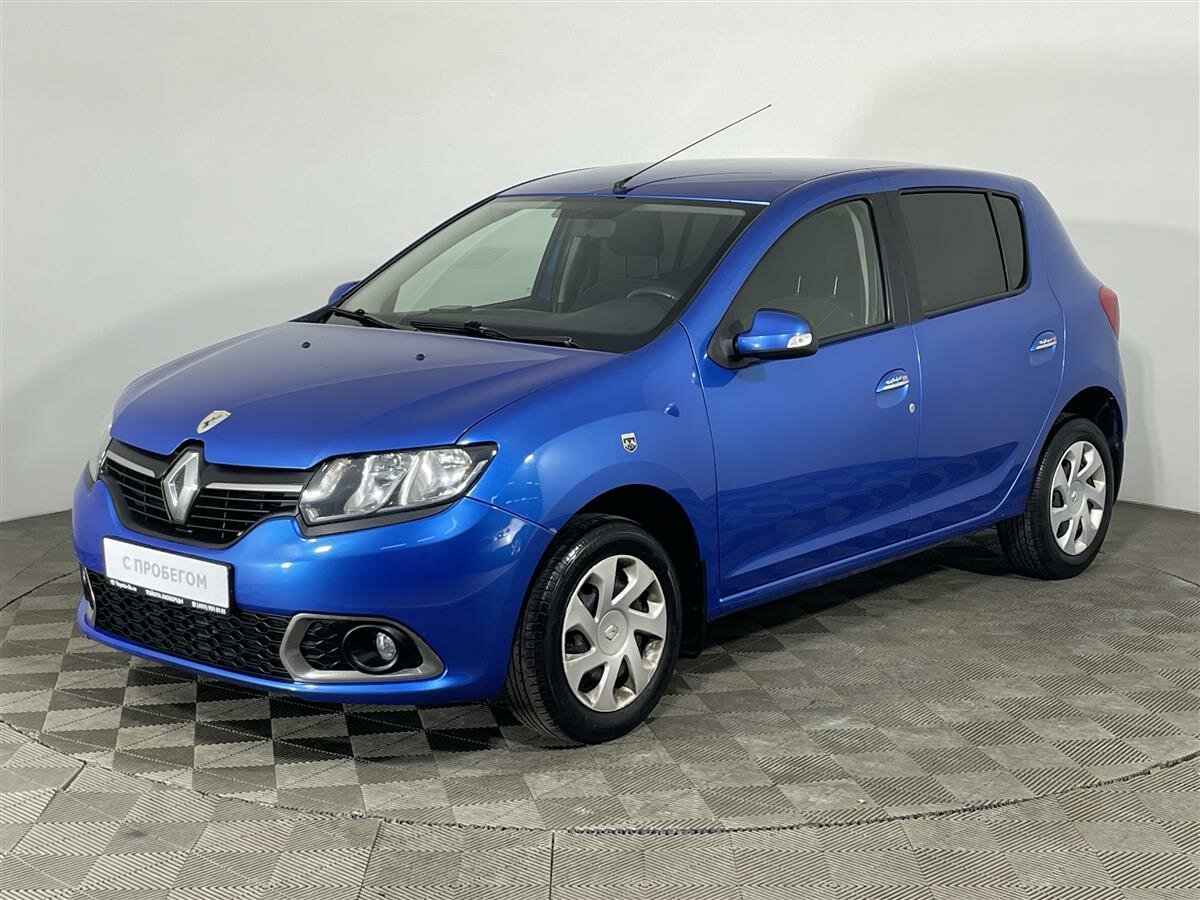 Рено сандеро фото цена с пробегом Купить б/у Renault Sandero II 1.6 AMT (82 л.с.) бензин робот в Люберцах: синий Р