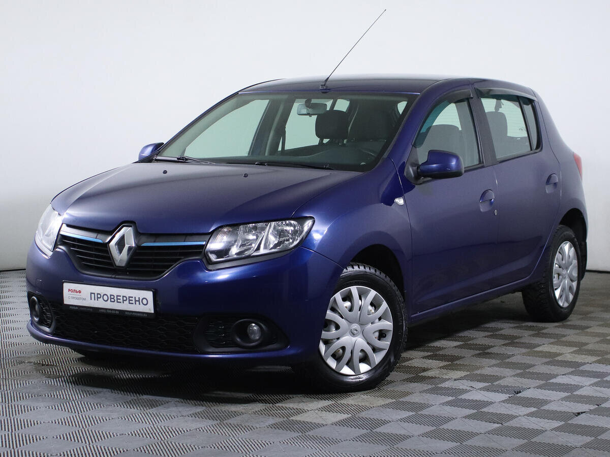 Рено сандеро фото цена с пробегом Купить б/у Renault Sandero II 1.6 MT (82 л.с.) бензин механика в Москве: синий Р