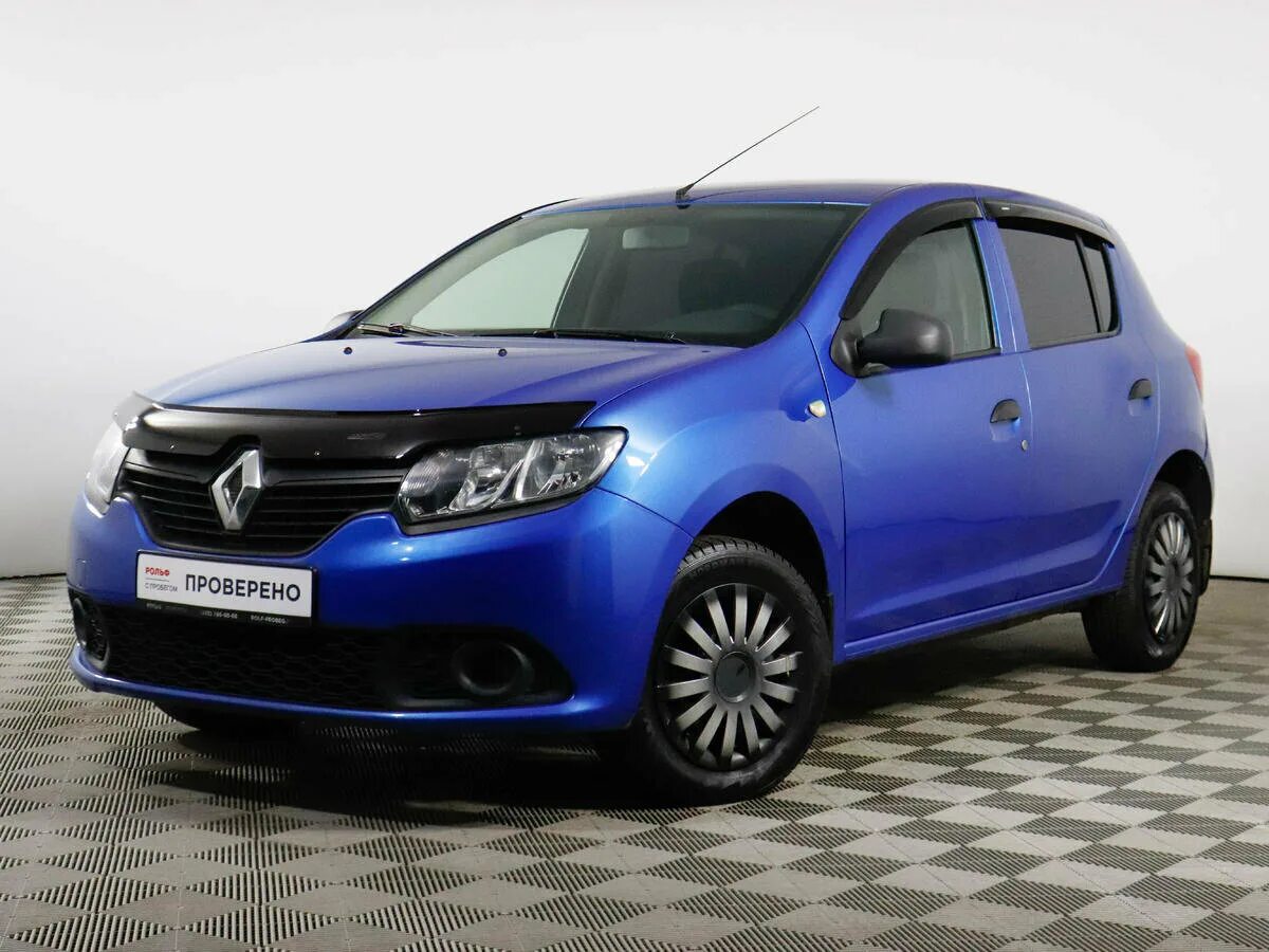 Рено сандеро седан фото Купить б/у Renault Sandero II 1.2 MT (75 л.с.) бензин механика в Москве: синий Р