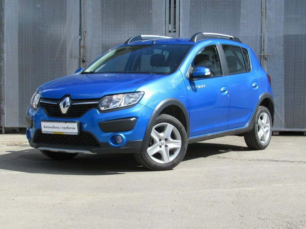 Рено сандеро синий фото Купить б/у Renault Sandero II Stepway 1.6 AMT (82 л.с.) бензин робот в Химках: с