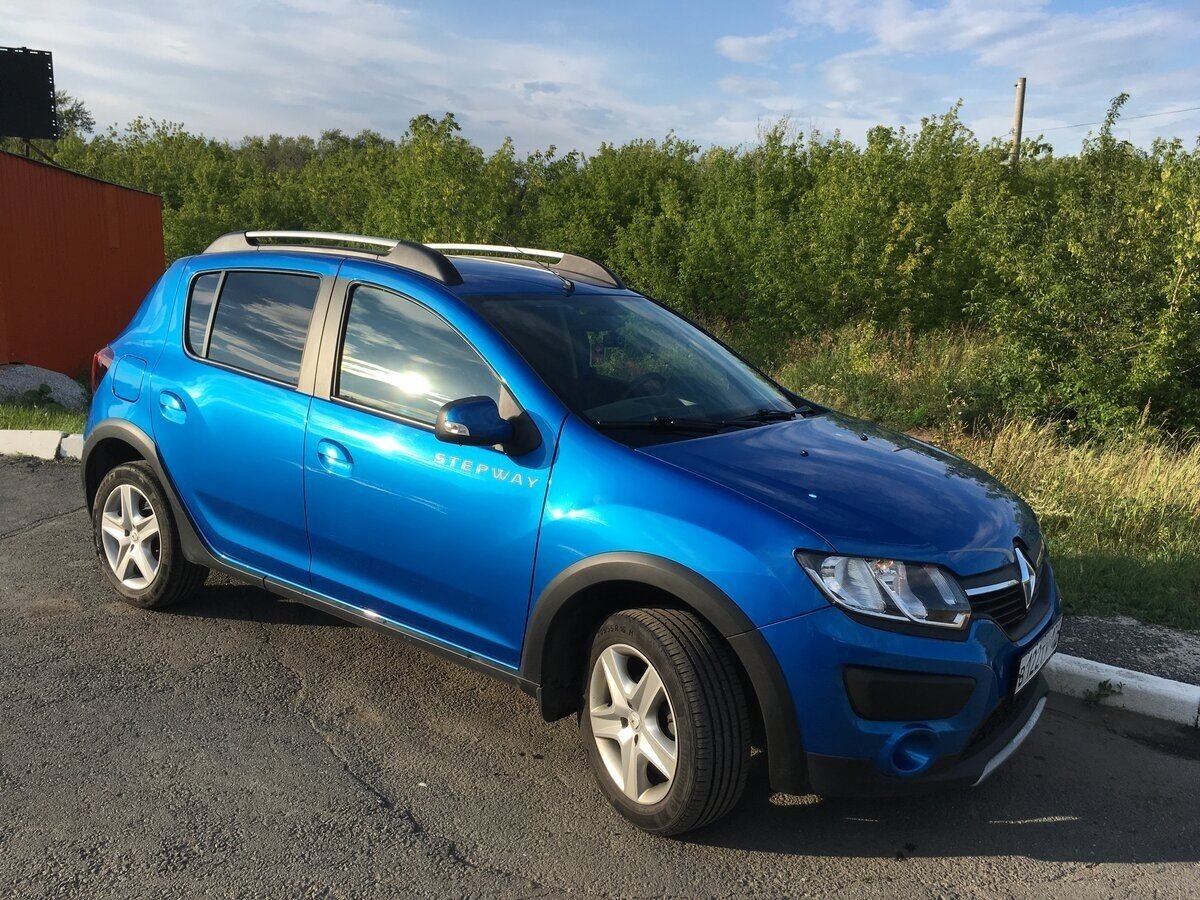 Рено сандеро синий фото Купить б/у Renault Sandero II Рестайлинг 1.6 MT (82 л.с.) бензин механика в Калу