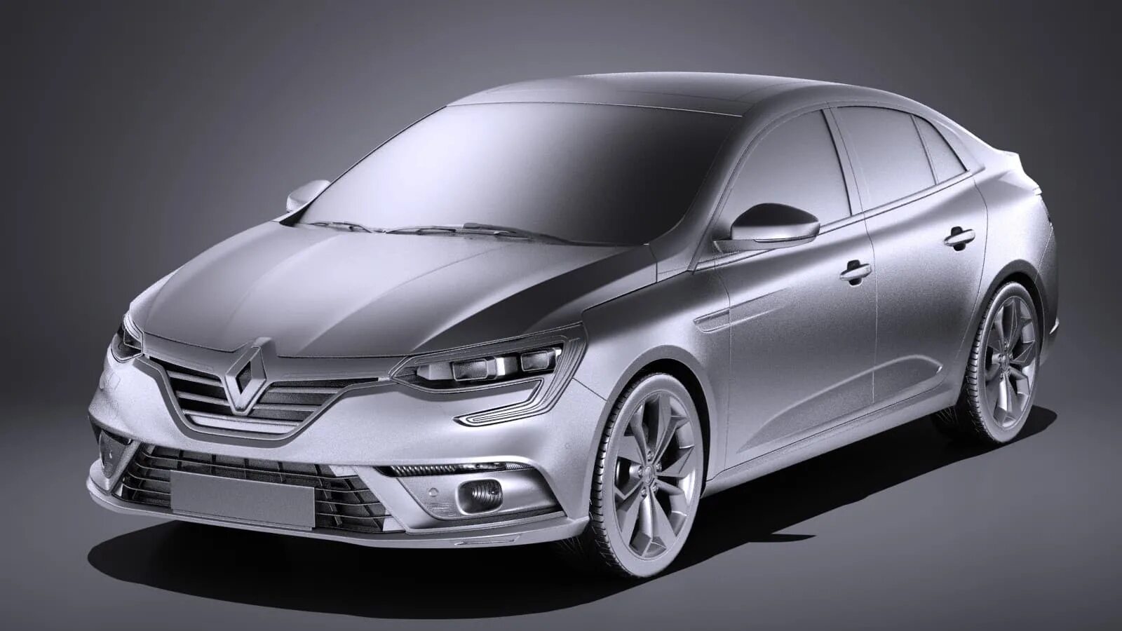 Рено седан модели фото Renault Megane Sedan 2017 - 3D Model by SQUIR