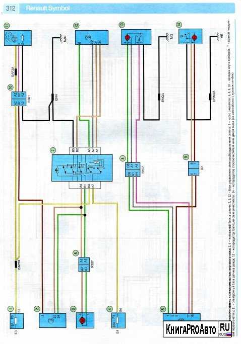 Рено симбол электросхема Renault symbol электрическая схема - фото