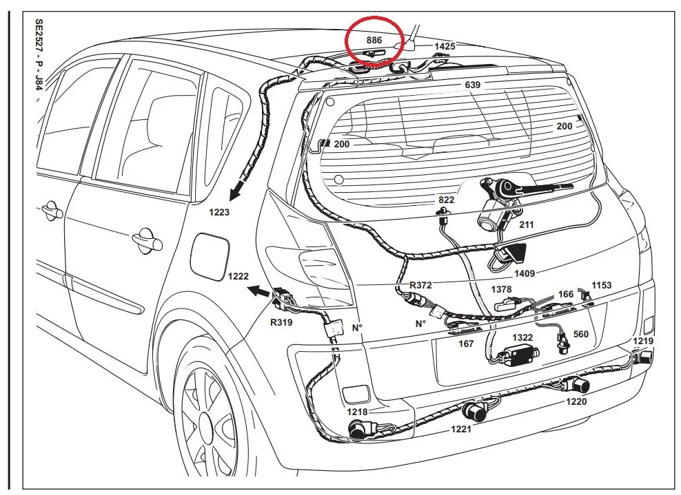 Рено сценик 3 схема подключения парктроника питание антенны - Renault Scenic II, 1,6 л, 2004 года электроника DRIVE2