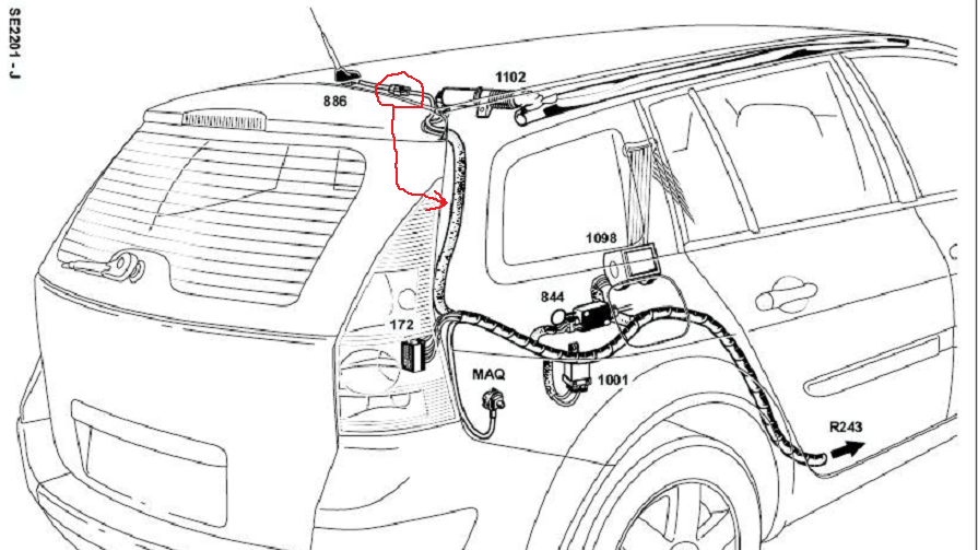 Рено сценик 3 схема подключения парктроника Megane II phI Wymiana anteny radiowej - Mech.-Ogólne - Megane II, Scenic II - FO