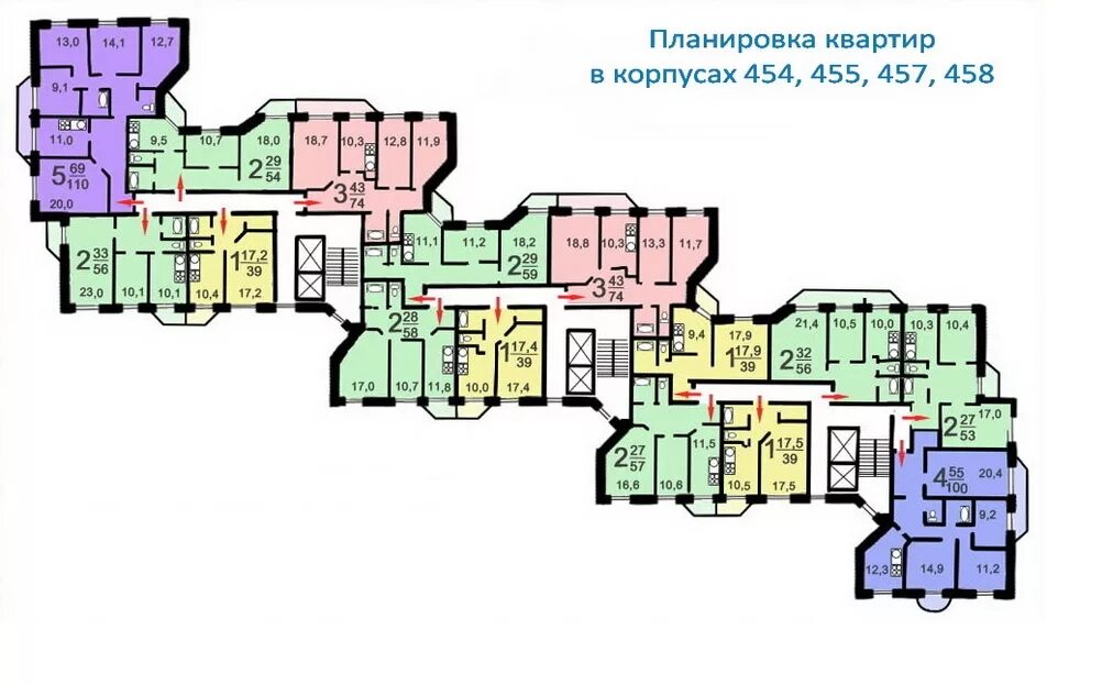 Реновация зеленоград планировка квартир г. Москва, г. Зеленоград, корп. 455 - планировка квартир