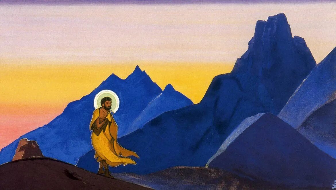 Рерих самые знаменитые картины фото Bhagavan Nicholas Roerich 1931. Tempera on canvas. 45 х 79. Latvian State Museum