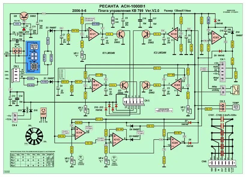 Ресанта 10000 1 ц электрическая схема Стабилизатор напряжения "FORTE TVR-8000VA". Методика настройки порогов переключе