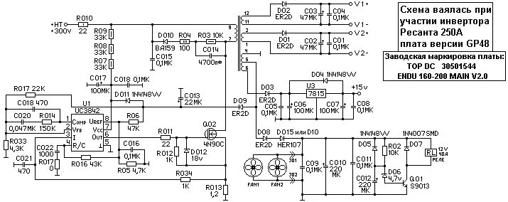 Ресанта 250а схема электрическая принципиальная Импульсные мощные(сварочные) аппараты. Ремонт схемы описания Страница 194 Форум 