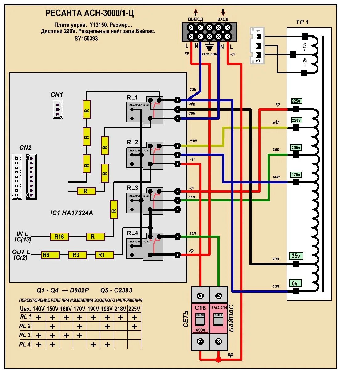 Ресанта асн 10000 1 ц схема подключения 02.Ресанта АСН-3000/1-Ц СД. Пл.упр. Y13150 Ver. - 112. 4 реле. Ресанта АСН-3000/