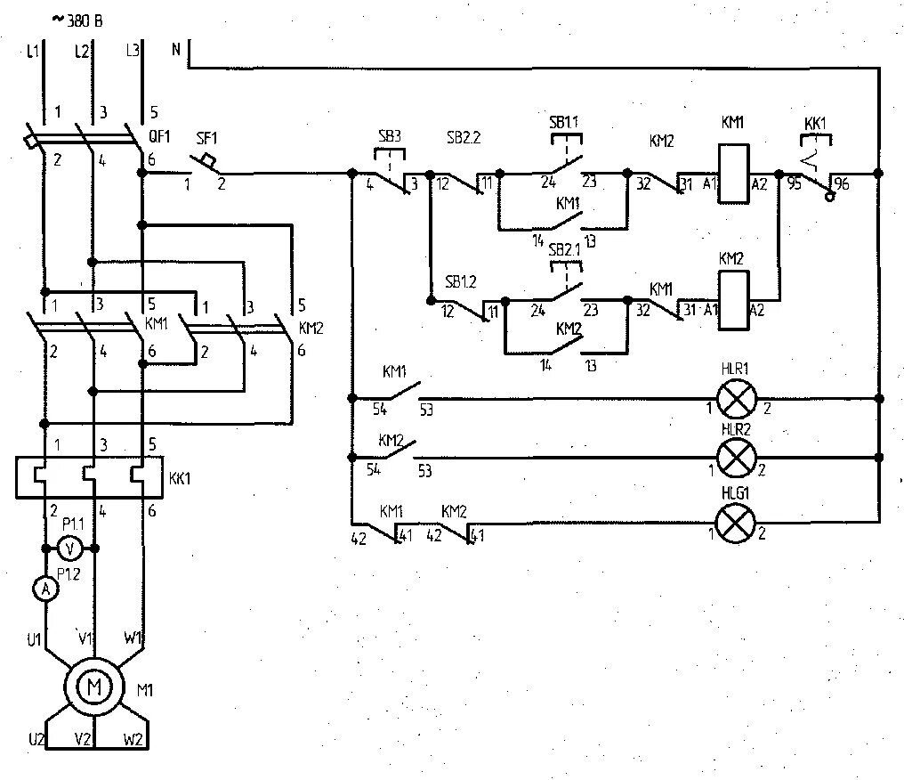 Реверсивная схема подключения электродвигателя с концевыми выключателями Лабораторная работа № 5. Магнитный пускатель