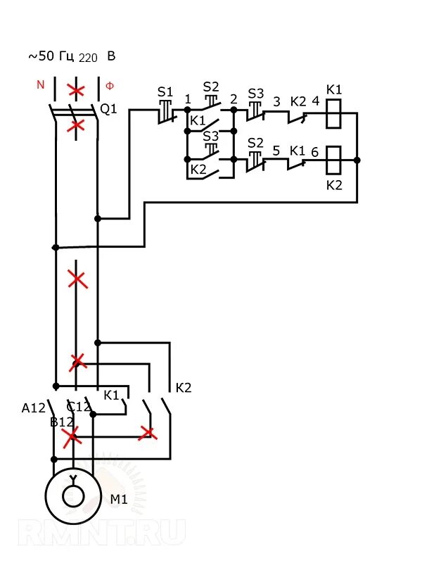 Реверсивное подключение однофазного двигателя Картинки РЕВЕРС ДВИГАТЕЛЯ 220 ВОЛЬТ