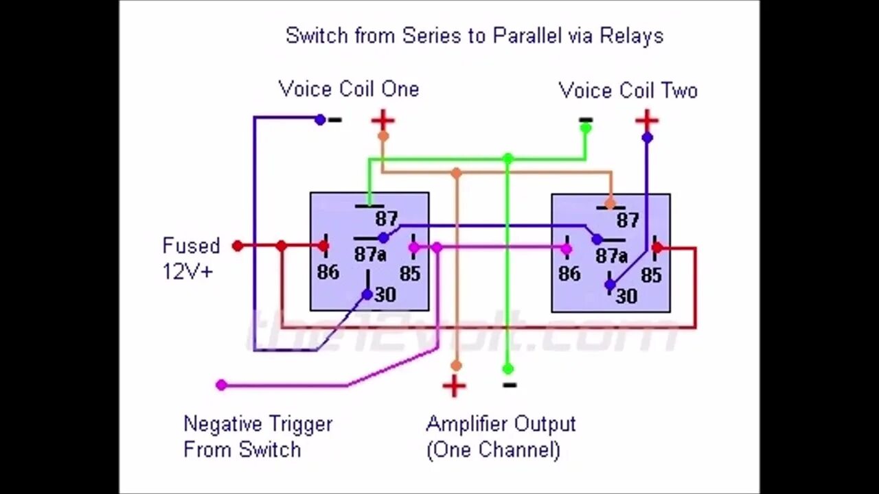 Реверсивное подключение реле Series To Parallel Via Relays - YouTube