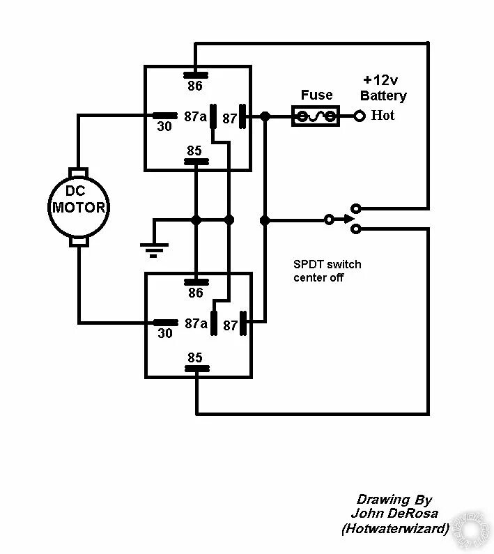 Реверсивное подключение реле 24v winch reversing