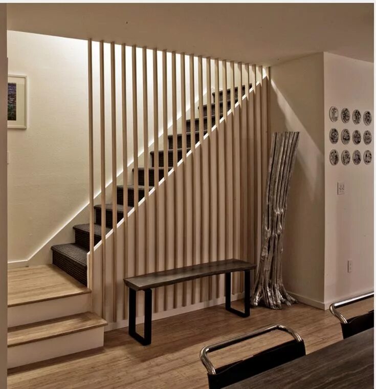 Рейки на лестнице фото Pin on For the Home Stairs design, Home stairs design, Staircase design