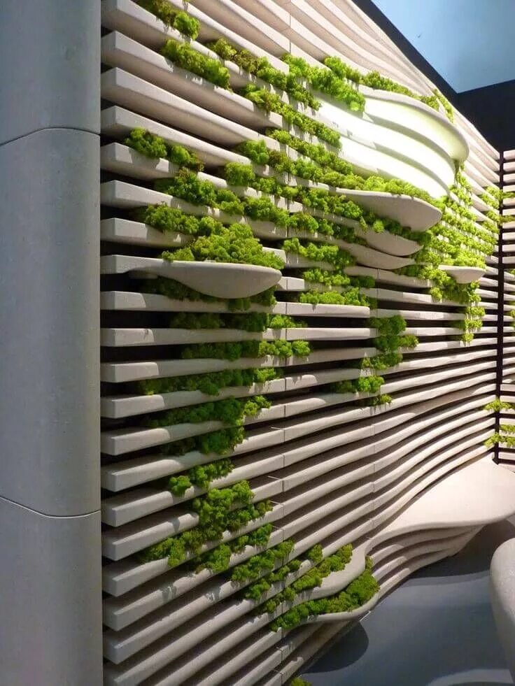 Рейки с мхом в интерьере на стене 61+ Stunning Vertical Garden Ideas and Designs for 2024 Vertical garden design, 