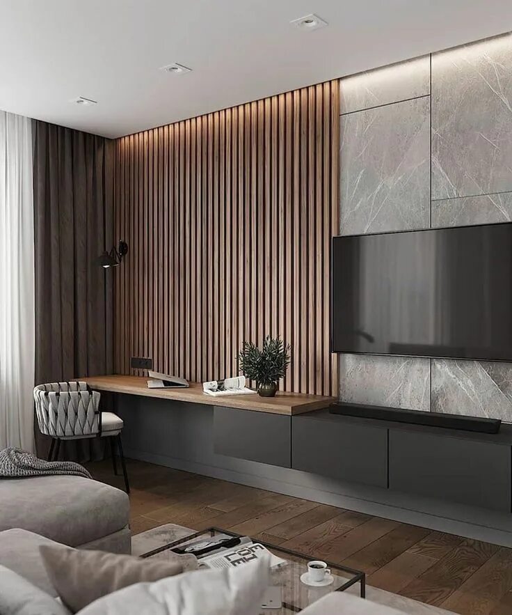 Рейки в интерьере гостиной Interior Design Trends 2020: Get the Look! - DcorStore Blog Idee arredamento sog