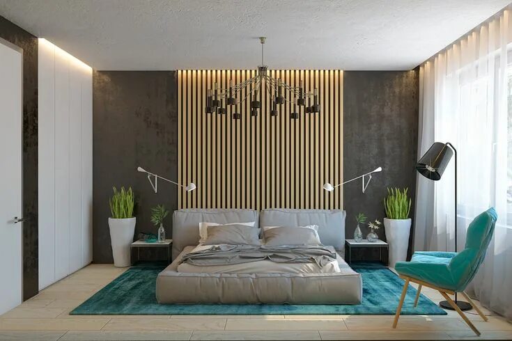 Рейки в спальне дизайн фото Спальня Home decor bedroom, Bedroom design, Interior design bedroom