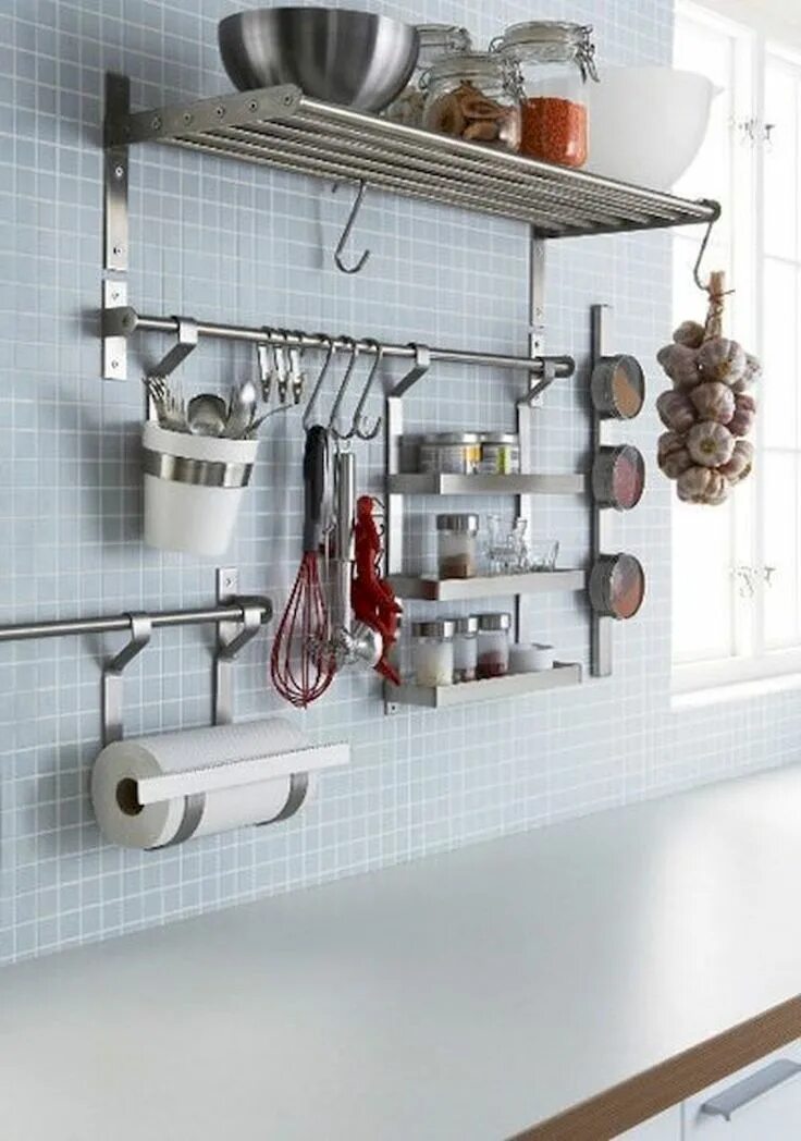 Рейлинги в интерьере фото 70 surprising apartment kitchen organization decor ideas (57) Astuce rangement c