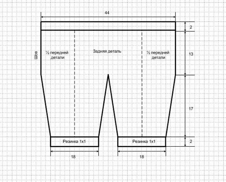 Рейтузы выкройка женские выкройка штанишек Выкройки, Вязание, Вязание для ребенка