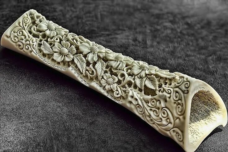 Резьба по кости фото Bone Engraving (not Ivory) Bone carving, Skull carving, Carving