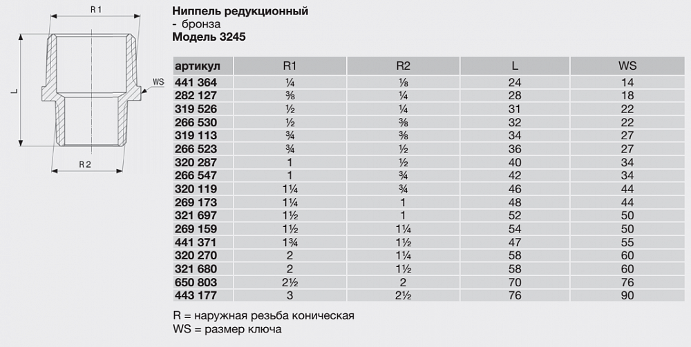 Резьба подключения g1 4 Ниппель Viega редукционный R-резьба бронза модель 3245 3x2 1/2 арт 443177 купить