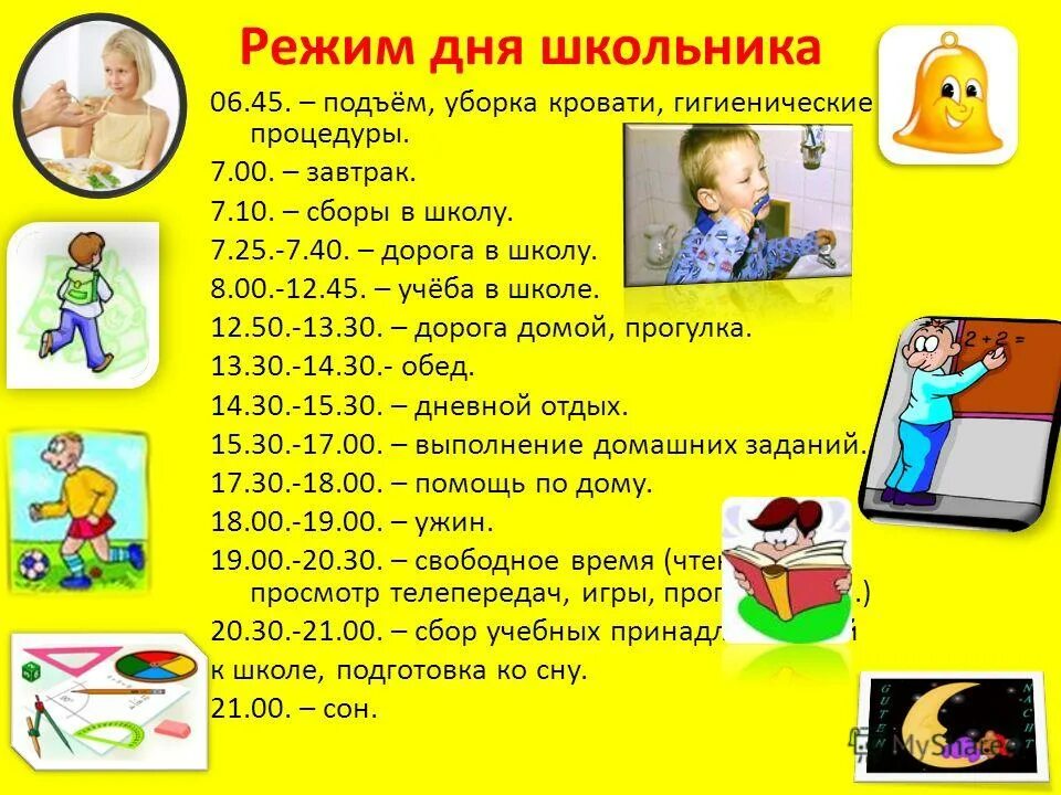 Режим дня анализ