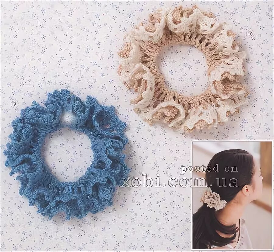 Резинка для волос вязаная крючком схема резинки для волос крючком Hair ties Резинки для волос, Вязаные крючком аксессуар