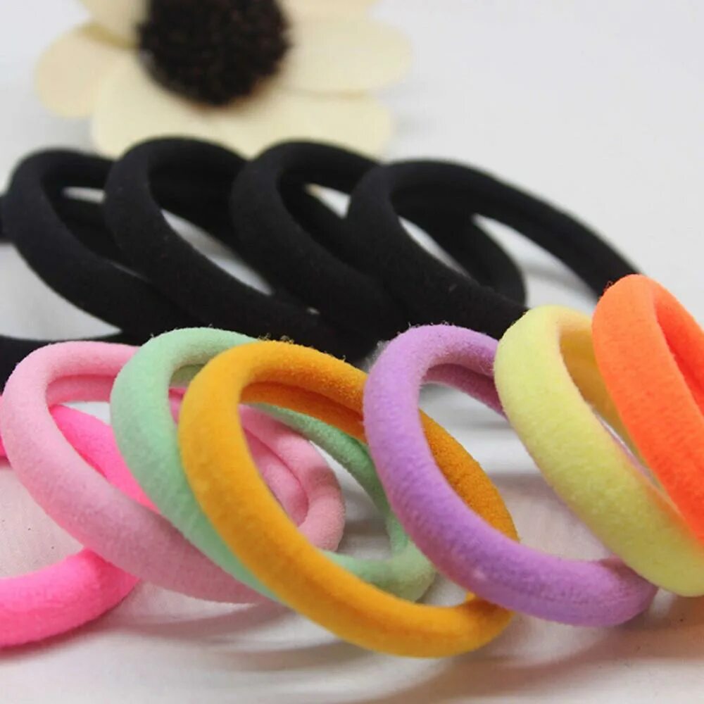 Резинки фото схема 20 Pcs Fashion Girl Elastic Hair Ties Band Rope Ponytail Bracelet Professional R