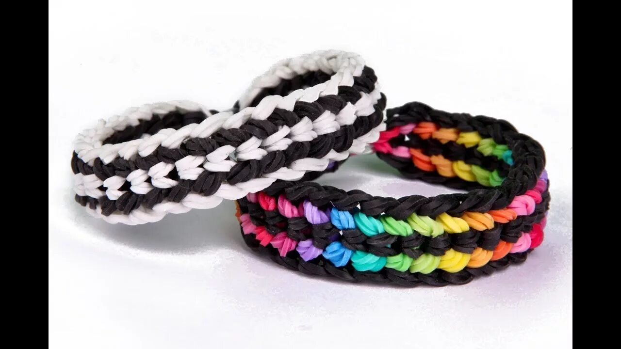 Резинки фото схема loom bands designs - Rainbow Loom armband bracelet monstertail - YouTube