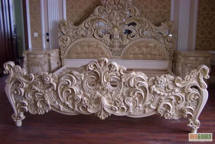 Резная мебель фото Victorian furniture, Wooden bed design, Bed design