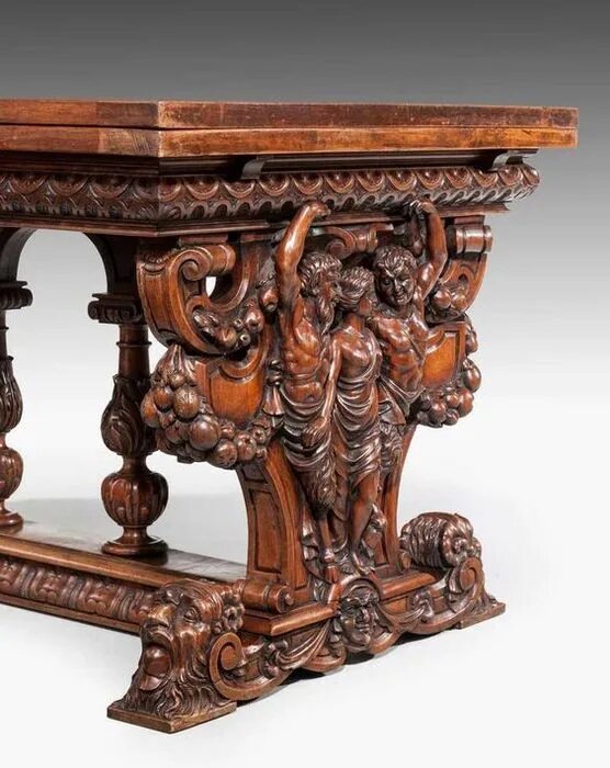 Резная мебель фото image (2) (556x700, 327Kb) Draw leaf table, Carved furniture, Vintage furniture