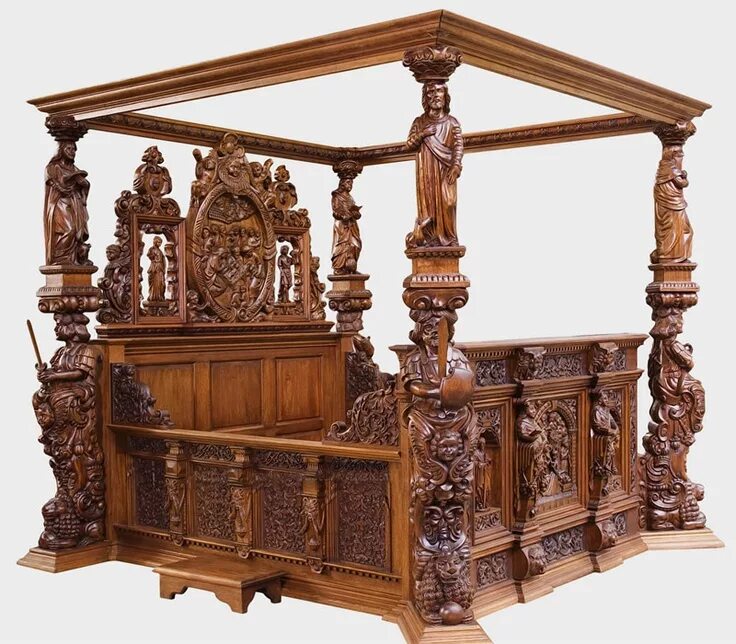 Резная мебель из дерева фото Pubpages has been retired Gothic furniture, Carved beds, Gothic bed