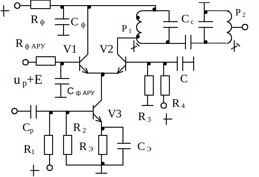 Резонансный усилитель схема Контуром