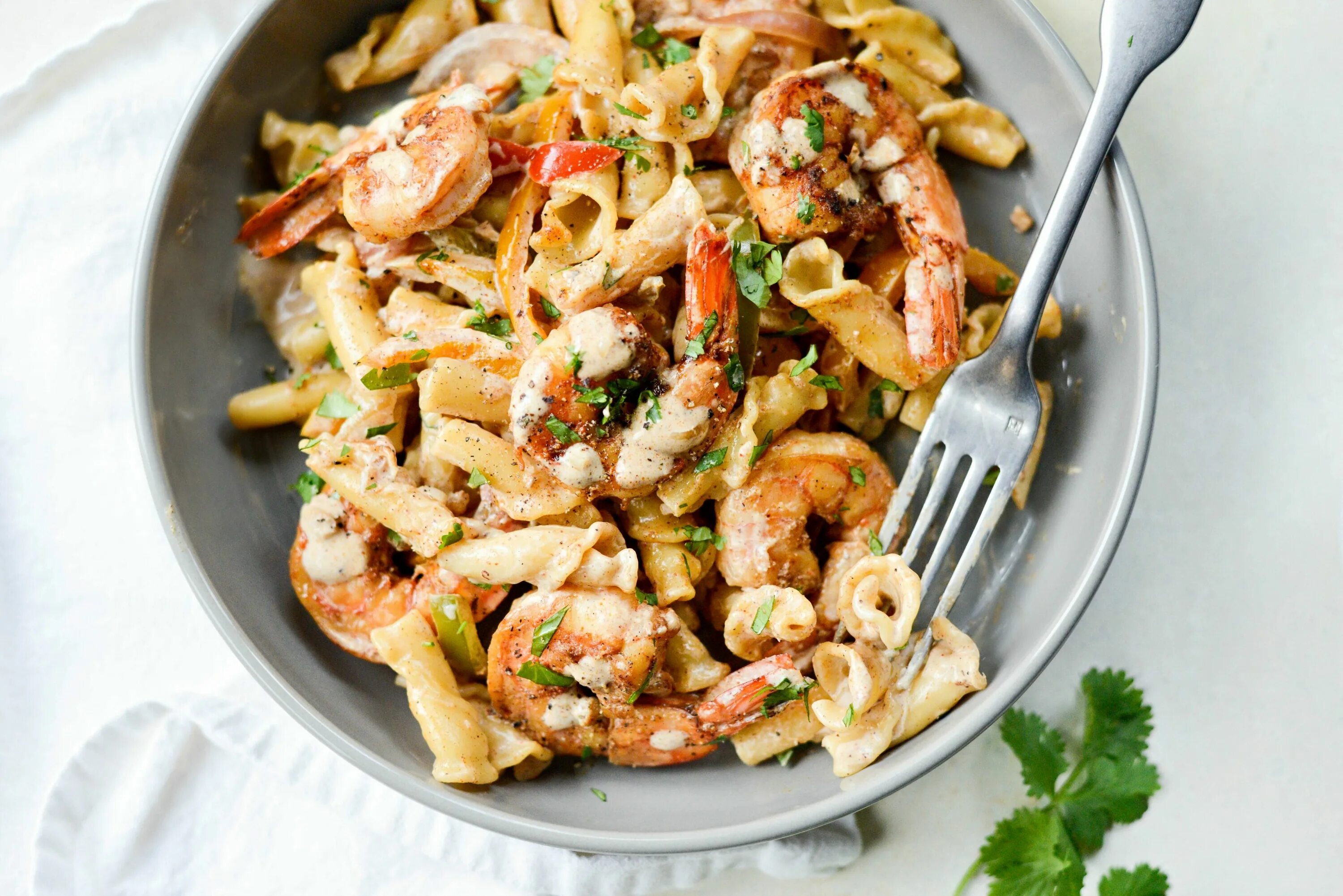 Резота блюдо рецепт с фото с курицей Garlicky Fajita Shrimp Pasta Recipe Pasta, Shrimp pasta, Fajitas