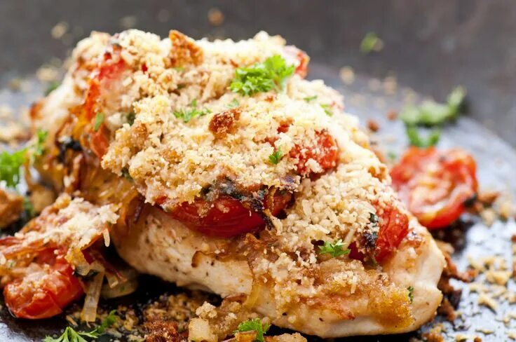 Резота блюдо рецепт с фото с курицей Pollo a la parmesana rebozado con quinoa Kycklingrecept, Matrecept, Måltider