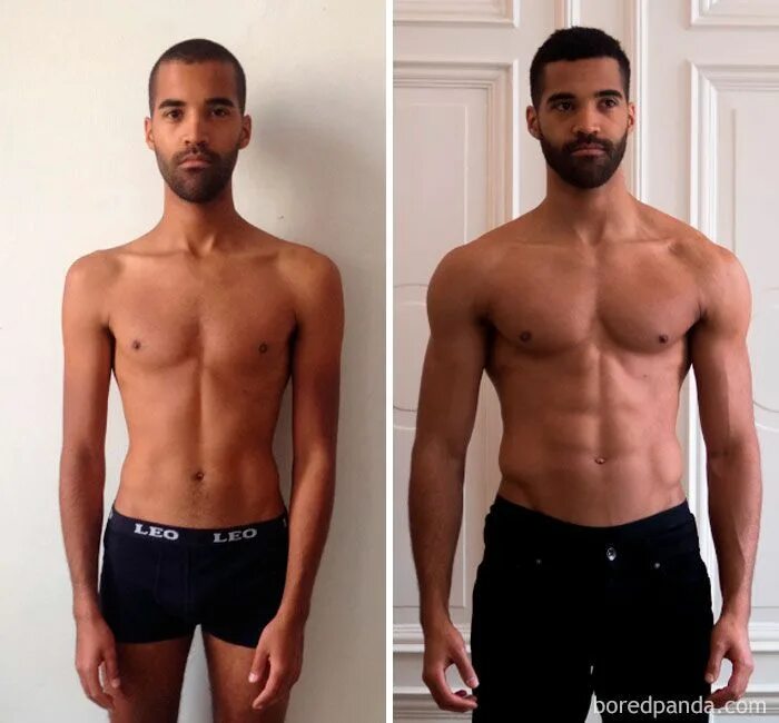 Результат месяца тренировок фото 4.5 months of body transformation #months #transformation Fitness para homens, E