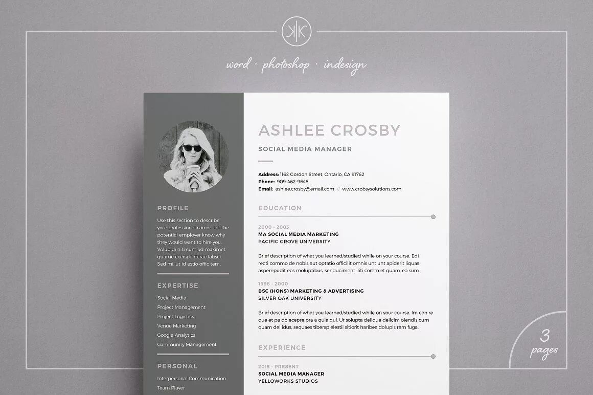 Резюме дизайнера интерьера Resume/CV Ashlee Resume cv, Resume templates, Best resume template