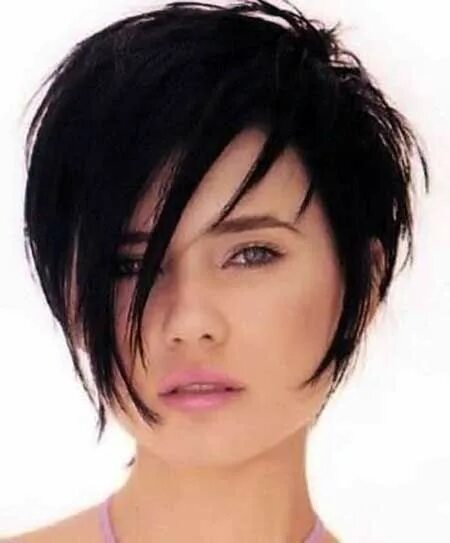 Рваная короткая до шеи стрижка женская HugeDomains.com Short dark hair, Short hair cuts, Cute hairstyles for short hair