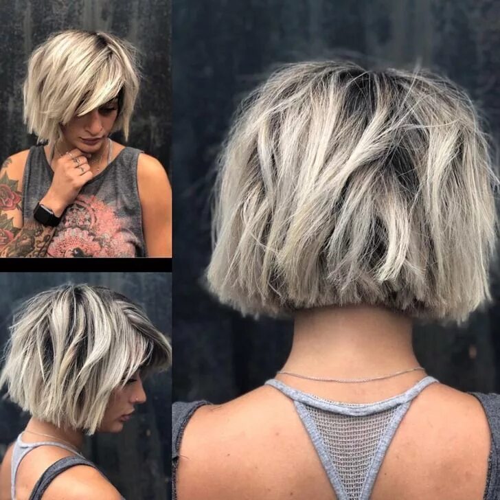 Рваное каре фото сзади 70 Best Short Hairstyles and Short Haircuts Ideas for 2018 Стрижки одной длины, 