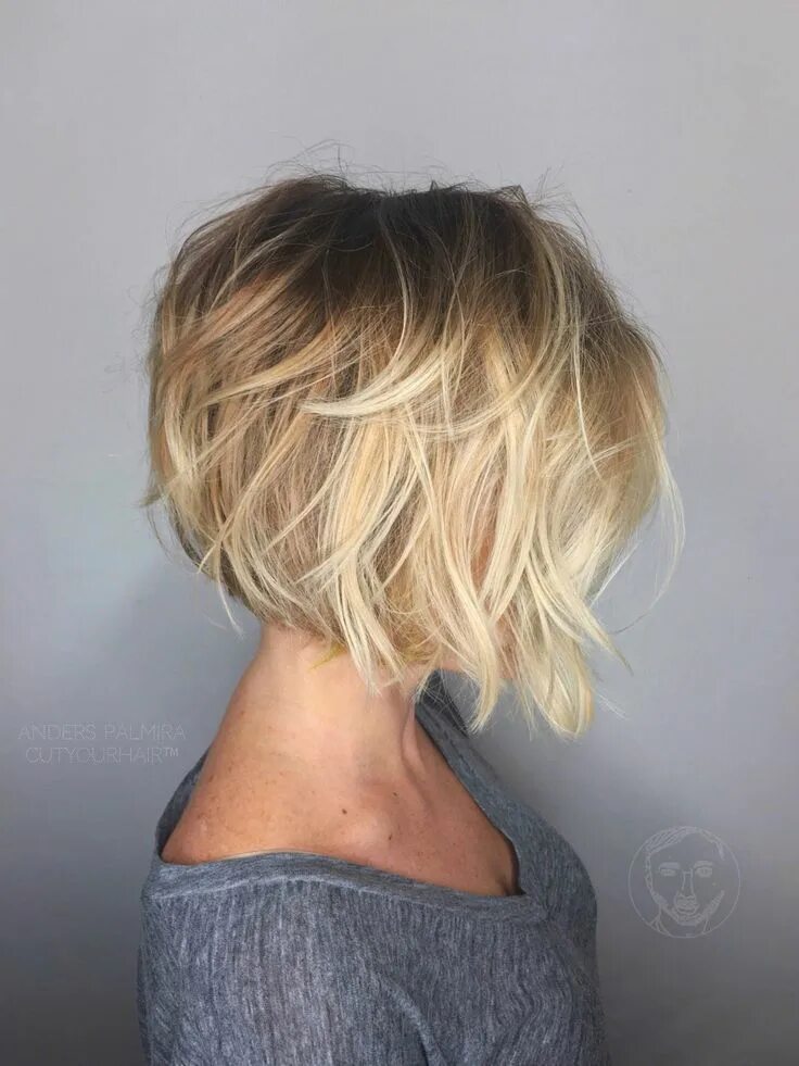 Рваное каре фото сзади боб каре на тонкие редкие волосы Messy bob hairstyles, Short hair styles, Hair s